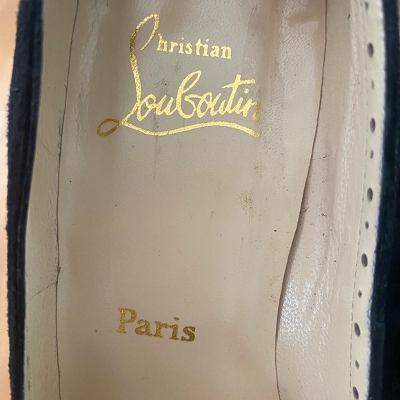 Christian Louboutin, black suede wedges, size 38 1/2 - Picture 4 of 5